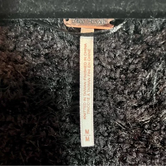 Free People | Icing V-Neck Sweater, Black, Size M - NWT - Picture 8 of 13